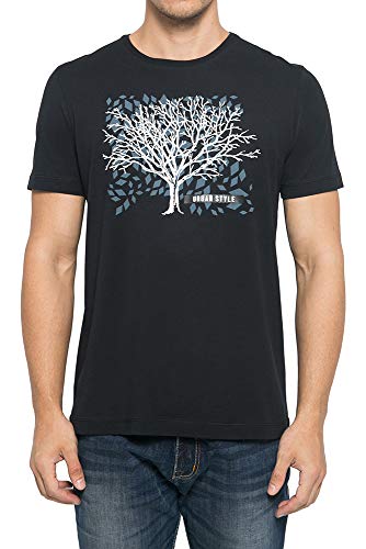 Lined Tree Printed T-Shirt - Johnwin